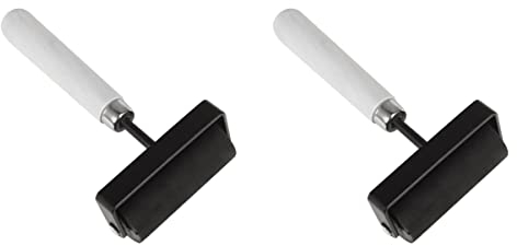 VICASKY 2 Stück Malroller Aus Holz Für Jungen Und Mädchen Kleberoller Tintenroller Stempelwalzen Schwarz Mit Kunststoffrahmen Größe