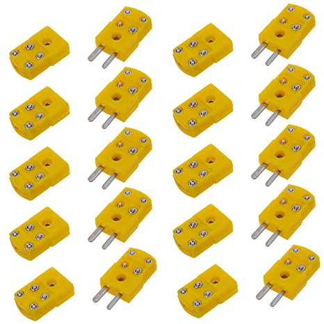 Zunedhys 20X Jaune Plastique Coquille K Type Fiche Douille Connecteur Ensemble