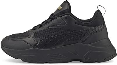 PUMA Damen Cassia Turnschuhe, Black Black Team Gold, 43 EU