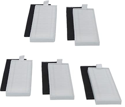 Venga! Pack de Filtres : 5x Filtre HEPA + 5x Filtre Mousse pour Aspirateur Robot VG RVC 3000, SP VG RVC 3000 HEPA