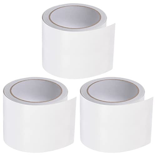 sourcing map 3 Stück Tuch Reparatur Plane Band 3.15 x14.6ft Universal Wasserdicht Markise Reparatur Band für Handwerk Heimwerker Außenzelt Weiß