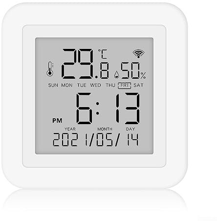 para Tuya WIFI Sensor de temperatura y humedad, termómetro de interior USB higrómetro para hogar inteligente, higrómetro con pantalla LCD