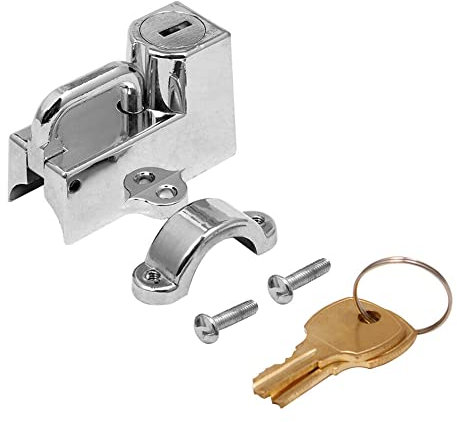 Riloer 1 candado para manillar de motocicleta con 2 llaves, diámetro de instalación 22-32 mm, color plateado