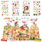 BBLIKE 120 Cellophantüten weihnachten, kekstüten weihnachten, plätzchentüten mit 120 Bindebänder Zellophantüten transparent kekstüten für Schokolade plastiktüten Bonbons Kekse（Bunte Weihnachten）