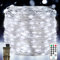 LED Lichterkette Innen, 23M 200 Led lichterketten Strombetrieben mit Stecker, Wasserdicht Timer 8 Programm für Außen Innen Weihnachten Hochzeit Halloween Zimmer Party Deko (1 Stück, Kaltweiß)