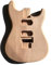 WUQIMUSC Unlackierter Gitarrenkörper Floyd Rose, DIY-Ersatz für Gitarrenprojekte. Bauen Sie Ihren eigenen HH Style Bolzen an der Ferse