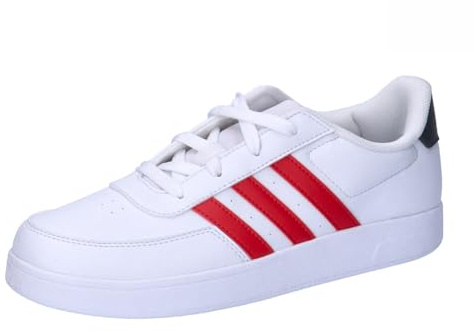 Adidas Unisex Kinder Breaknet Lifestyle Court Lace Shoes, Cloud White/Better Scarlet/Carbon, 36 EU