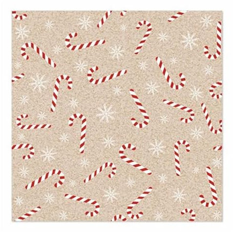 PAPSTAR 89361 Servietten Candy Canes 33x33cm 3-lagig - 20er Pack