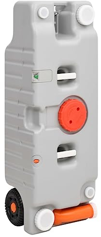 BaraSh Camping-Wassertank mit Rollen 75 L Grau Abwassertank Wohnmobil