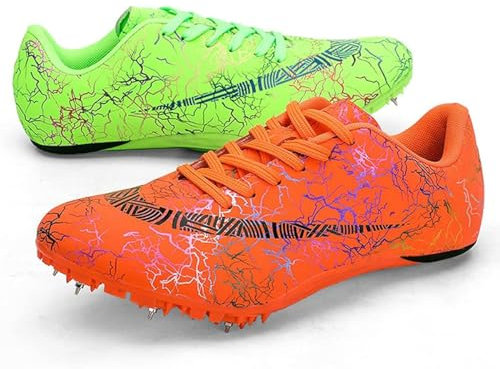 khUkHU Zapatillas De Clavos Atletismo con 8 Clavos Unisex Spikes Atletismo para Pista Hombres Y Mujeres Transpirable y Ligero Antideslizantes Atletismo para Velocidad Sprint,002,37EU