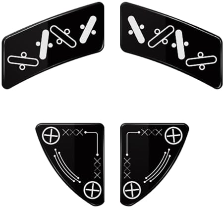immoenuc Glass Mouse Skates for Razer Viper Ultimate Mouse Feet Pads Smooth Durable Game Mice Accessories (Printing Pattern)