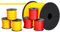 ToolSpace 6X Maurerschnur Bauschnur - 100m x 1.6 mm - 3X Rot, 3X Gelb - Polypropylen-Seide - Richtschnur - Lotschnur - Stärke Pflasterschnur - langlebig & reißfest - Maurerschnur für Wasserwaage