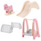 BESTonZON Miniature Swing Set for Dolls House Swing Toy Rocking-horse Mini Football Goal Playset Decorations