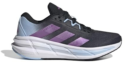 Adidas Damen Questar 3 Running Shoes, core Black/Purple Burst/Glow Blue, 39 1/3 EU