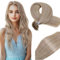 Vivien Extensions Echthaar Bondings Blond Keratin Bonding Echthaar Extensions Aschblond Highlight Bleichblond Remy 40cm 50g 1g/Strang