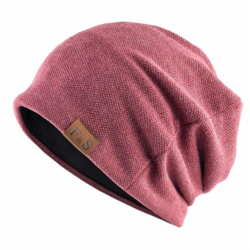 Djfkey Beanie Mütze Herren Kopfbedeckung Dünne Strickmütze Damen Flexibler Freizeithut Leichte Chemo(DE/NL/SE/PL, Alphanumerisch, Einheitsgröße, weinrot)
