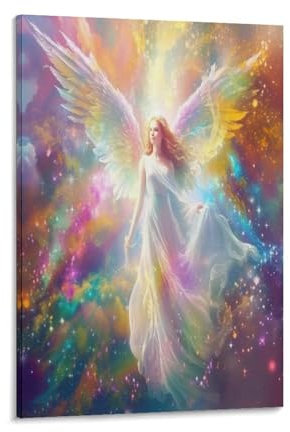 UNRXJZLVM Engel Leinwand Wand DekoRatteion Leinwanddruck - Bilder - Kunstdruck - Leinwand Bilder - Wandkunst 08x12inch(20x30cm)