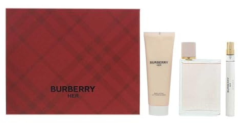 Burberry Her 3 Piece Gift Set (EDP 100 ml + Body Lotion 75 ml + EDP Travel Spray 10 ml