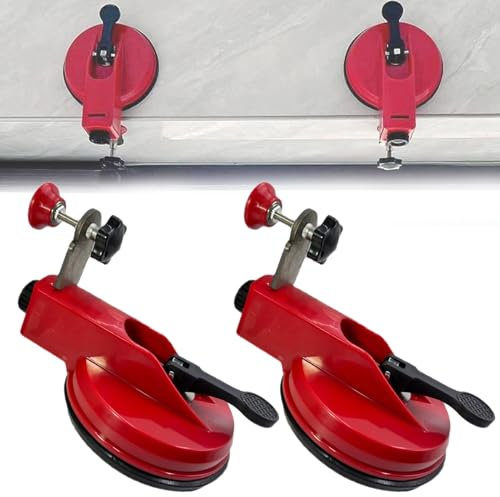 Soporte de nivelador de fijación de Azulejos con Ventosa, fijador de Juntas sin Costuras con Ventosa Ajustable en Grados, Ventosa Resistente para Levantar vidrios Grandes (2 PCS)