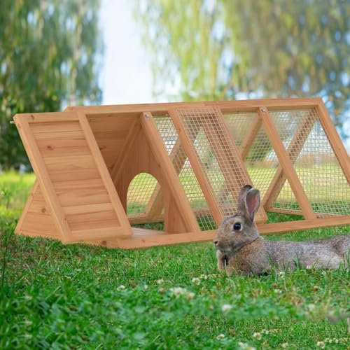 CYQQRDZSW Kleiner Hasenkäfig, Wachtelkäfig, Kaninchenkäfig aus Holz, Hühnerstall im Freien mit Belüftungsnetz für Frettchen, Chinchilla, Igel