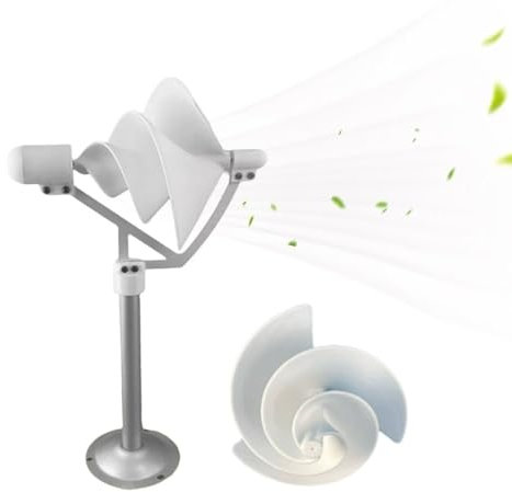 Generador Eólico DIY 10W, Turbina De Viento En Espiral 12V Con Motor De Imán Permanente, Bobina De Cobre Y Luz LED, Kit Educativo De Energía Renovable(1pc)