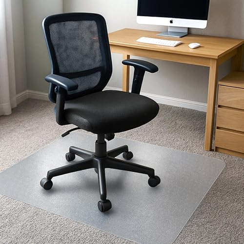 Cleartex® TrYlok® Rectangular PVC Chair Mat for Low Pile Carpets up to 6mm - 75 x 120 cm