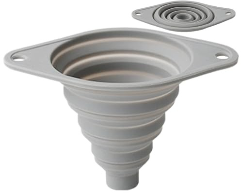 Entonnoir en silicone pliable - Gadget de remplissage de cuisson | Bouche large pliable flexible avec caractéristique d'économie d'espace, aide à la cuisine durable pour la poudre d'huile en conserve