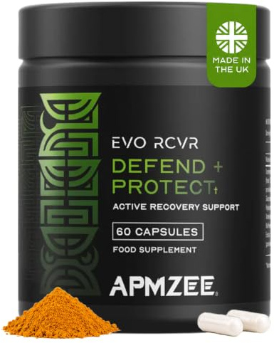 APMZEE Glucosamine & Turmeric Supplement for Joint Support & Recovery | With UC II Collagen, Vitamin C, and Hyaluronic Acid to protect cartilage and aid recovery. 60 high-strength capsules. UK Made
