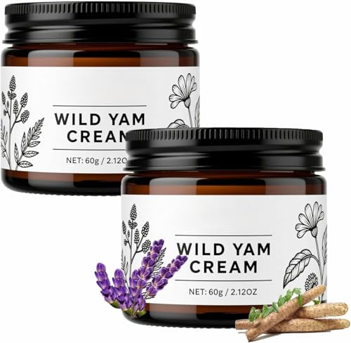 Wild Yam Cream, Soothing Plant-Based Moisturizer, Moisturizing Body Cream With Vitamin E Aloe Vera, Face & Body for Dry Skin,2pcs