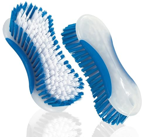 Scrubbing Brush 2 Pack – Multipurpose Heavy Duty Cleaning Brushes for Kitchen, Bathroom, Tile, Grout, Sinks & Ovens – Deep Cleaning Tools for Home & Appliances