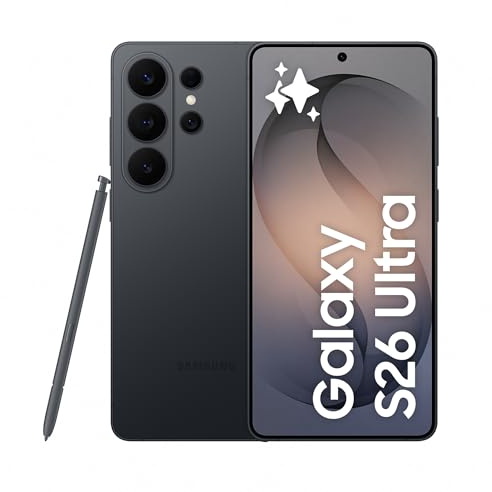 Samsung Galaxy S26 Ultra, 512GB, Smartphone con Galaxy AI, Cámara 200MP, 12GB RAM, Batería 5000mAh, Garantía del Fabricante 3 Años+1 Año Extra, Color Negro (Versión Española)