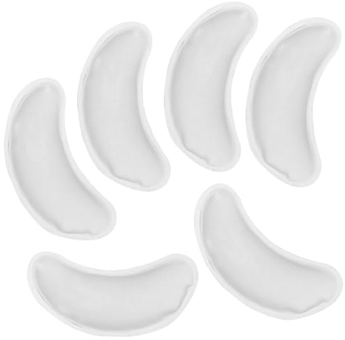 Wiederverwendbare Gel Augenpads Kühlend und Erhitzbar | PVC Gel, Leichtes Design, für Reise und Arbeit, Kompakte Augenpflege, 6 Stück-pack