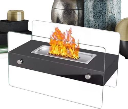Zuasdvnk Tischkamin mit 34,8 cm Durchmesser | tragbare Feuerstelle | ideal für