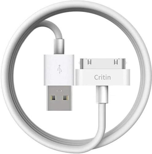 Critin 3.3FT 30 Pin Charging Cable,30-Pin Dock Connector | for iPhone 4/4S 3G/3GS, iPad 1/2/3,Old A-pple Charger Cable,USB Sync & Charge Cord Compatible with iPod Nano/Touch