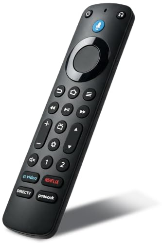 Ersatz-Sprachfernbedienung – Kompatibel mit AMZ F-ire TV Smart TVs | für F-ire TV Streaming-Mediengeräten und Alexa-Geräten –Universelle Sprachsteuerung, Prme Video, Neflix, DIRECTV, Peacock
