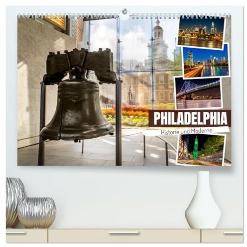 PHILADELPHIA Historie und Moderne (hochwertiger Premium Wandkalender 2026 DIN A2 quer), Kunstdruck in Hochglanz: Besondere Augenblicke erleben (CALVENDO Orte)