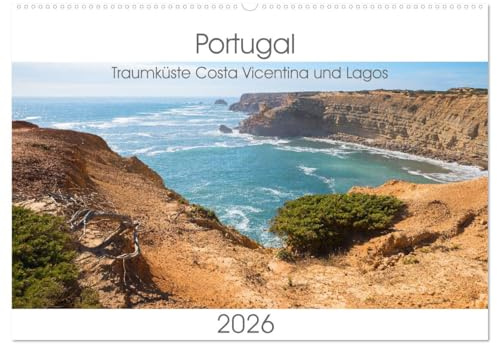 Portugal - Traumküste Costa Vicentina und Lagos (Wandkalender 2026 DIN A2 quer), CALVENDO Monatskalender: Landschaften in der Küstenregion rund um Carrapateira und Lagos (CALVENDO Natur)