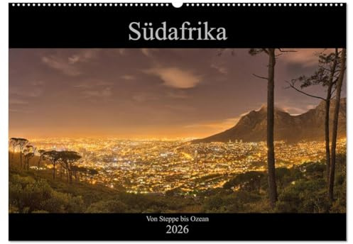 Südafrika - Von Steppe bis Ozean (Wandkalender 2026 DIN A2 quer), CALVENDO Monatskalender: Ein Land vieler Facetten (CALVENDO Natur)