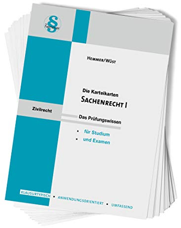 Karteikarten Sachenrecht I (Karteikarten - Zivilrecht)