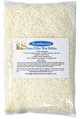 Mouldmaster Soy Pillar Candle Wax Pellets 100g, Cream/Off White 329 01