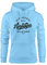Neverless® Hoodie Damen College Style Schriftzug Oldschool Vintage Allstars Kapuzen-Pullover Fashion Streetstyle schwarz hellblau XS