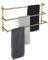 KOKOSIRI Badetuchstangen, 3-stufiger Leiter-Handtuchhalter, wandmontiertes Handtuchregal aus Edelstahl, gebürstetes Gold, Modell B5002BG-L24
