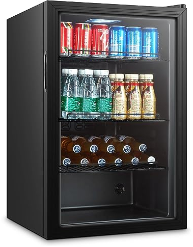 Arrière Bar Réfrigéré Vitré Noir - 115 Litres - Combisteel - R600A Battante