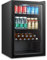 Arrière Bar Réfrigéré Vitré Noir - 115 Litres - Combisteel - R600A Battante