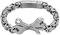Flongo Herren-Armband Männer Armband Königskette Herrenkette Mechaniker Schraubenschlüssel Fahrradkette Motorradfahrer Biker Herren-Accessoires Silber
