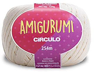 Circulo Amigurumi Fil 100% coton vierge 125 g 254 m Blanc cassé
