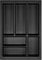 ORGA-BOX Junker Slim Range-couverts 325 x 476 mm gris lave structure perlée pour armoires de cuisine de 40 cm Range-couverts parfaitement adapté au système de tiroirs SO SLIM