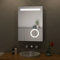 S'AFIELINA 500 x 700 mm LED Illuminated Bathroom Mirror with Shaver Socket, Light up Vanity Mirrors with 3X Magnifier, Anti-Fog Demister Pad, Button Control, Vertical Wall Mounted