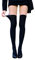 Collants à jarretelles, noir uni, taille unique