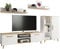 MATKAM Wohnzimmermöbel-Set Oslo, 4-teilig, 1 x TV-Kommode H47x B150 x T40 cm, 1 x Wohnzimmerkommode H112 x B80 x T30cm, 2 x Hängeregale H20 x B100 x T20 cm (Weiß-Artisan Eiche)